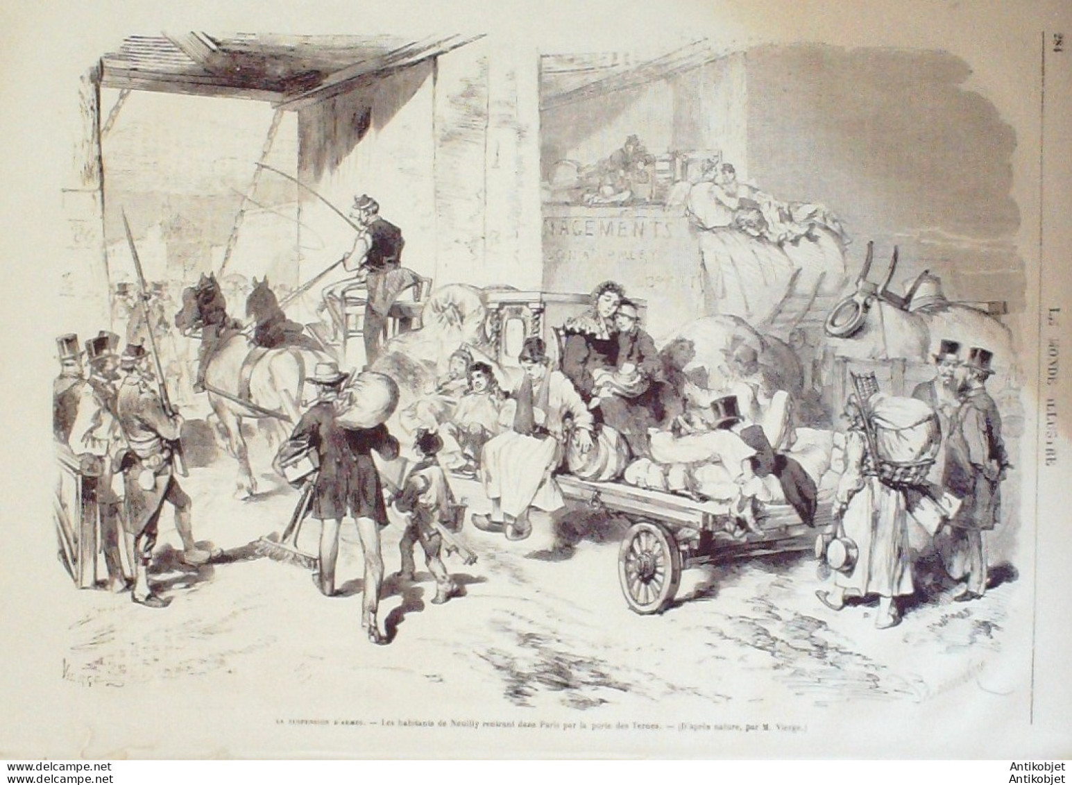 Le Monde Illustré 1871 N°734 Paris Guerre Civile Fort Issy (92) Neuilly Montrouge (92) Bicêtre (94) - 1850 - 1899