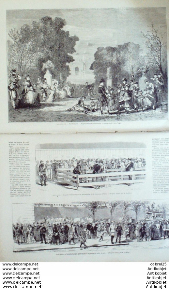 Le Monde Illustré 1871 N°737 Paris Concorde Av Rapp St-Denis (93) Nogent (94) Versailles (78) Thiers Pouyer - 1850 - 1899