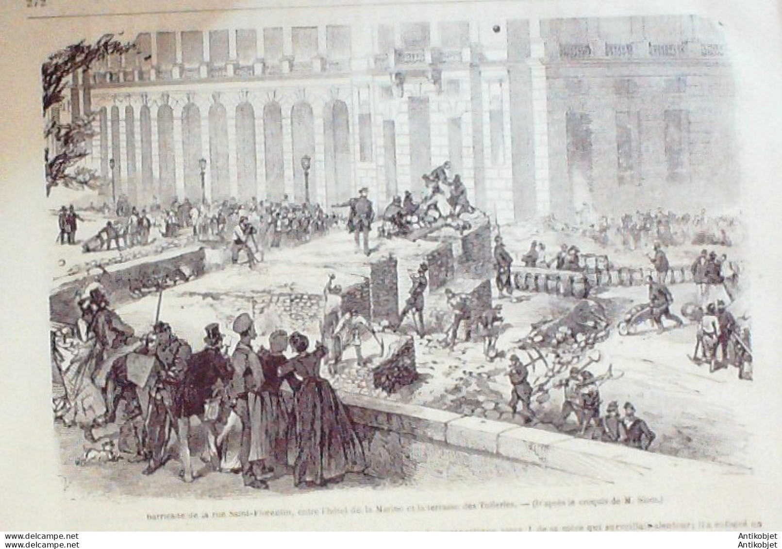 Le Monde illustré 1871 n°733 Versailles (78) Paris 17 place Péreire fédérés barricades