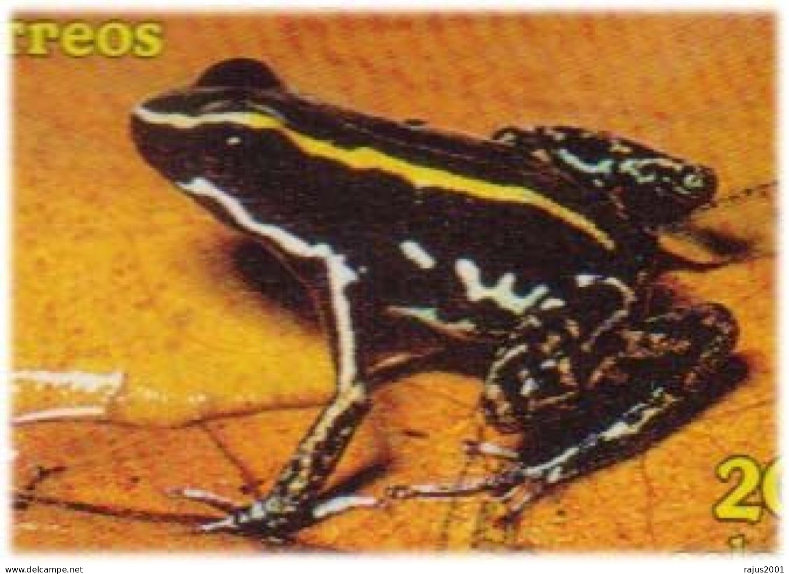 Phyllobates Lugubris Lovely Poison Frog, Hourglass Tree Frog, Blue Jeans Strawberry Poison Frog, Harmful Animal FDC - Ranas