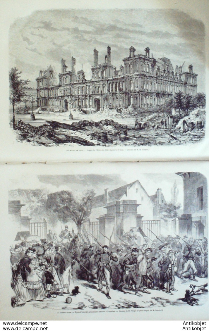 Le Monde Illustré 1871 N°738 Paris Incendiaires Pétroleuses Versailles (78)  - 1850 - 1899