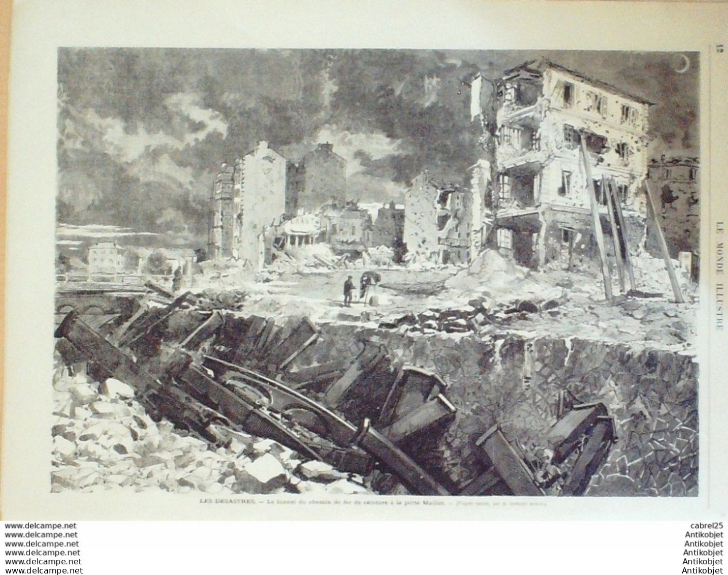 Le Monde Illustré 1871 N°742 Léon Say Paris La Villette Incendie Versailles (78) Vaves D'orangerie - 1850 - 1899