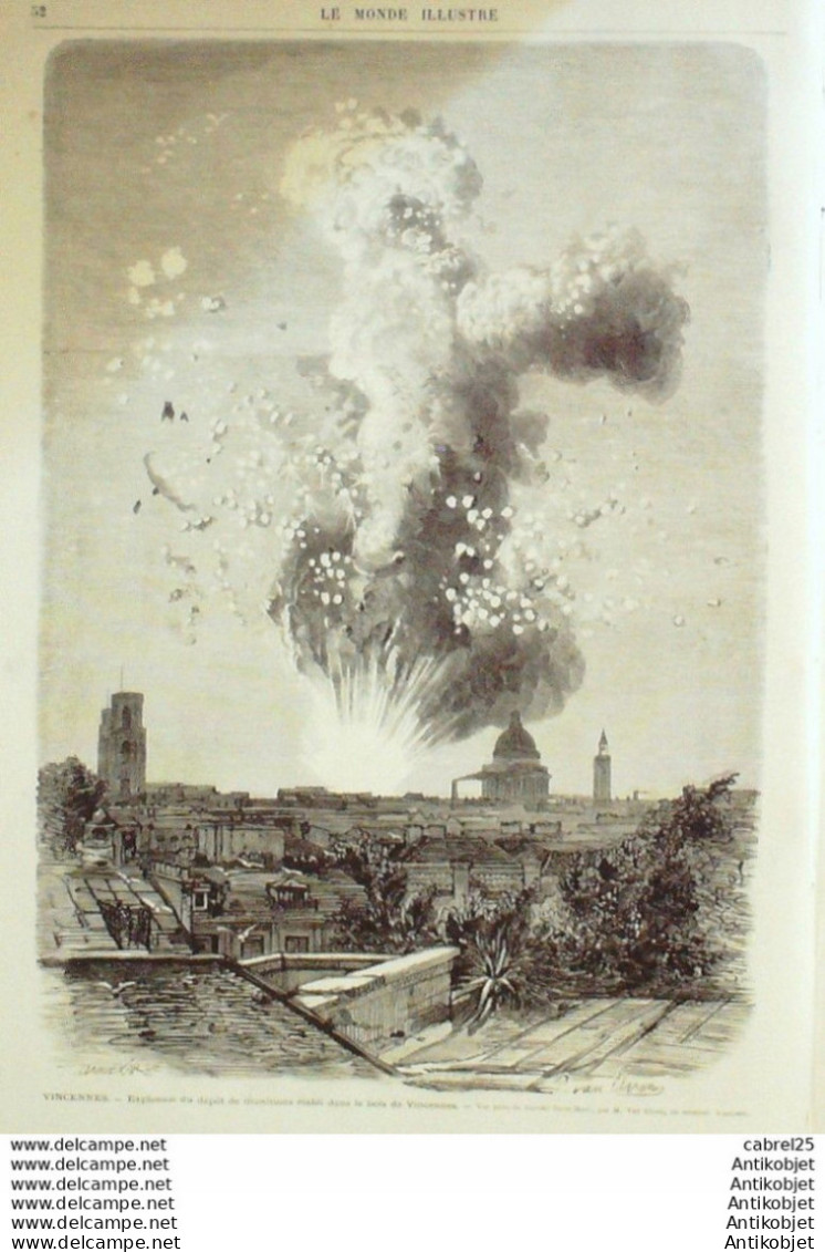 Le Monde Illustré 1871 N°745 Vincennes (94) Indemnité De Guerre Buste Auber Versailles (78)  - 1850 - 1899