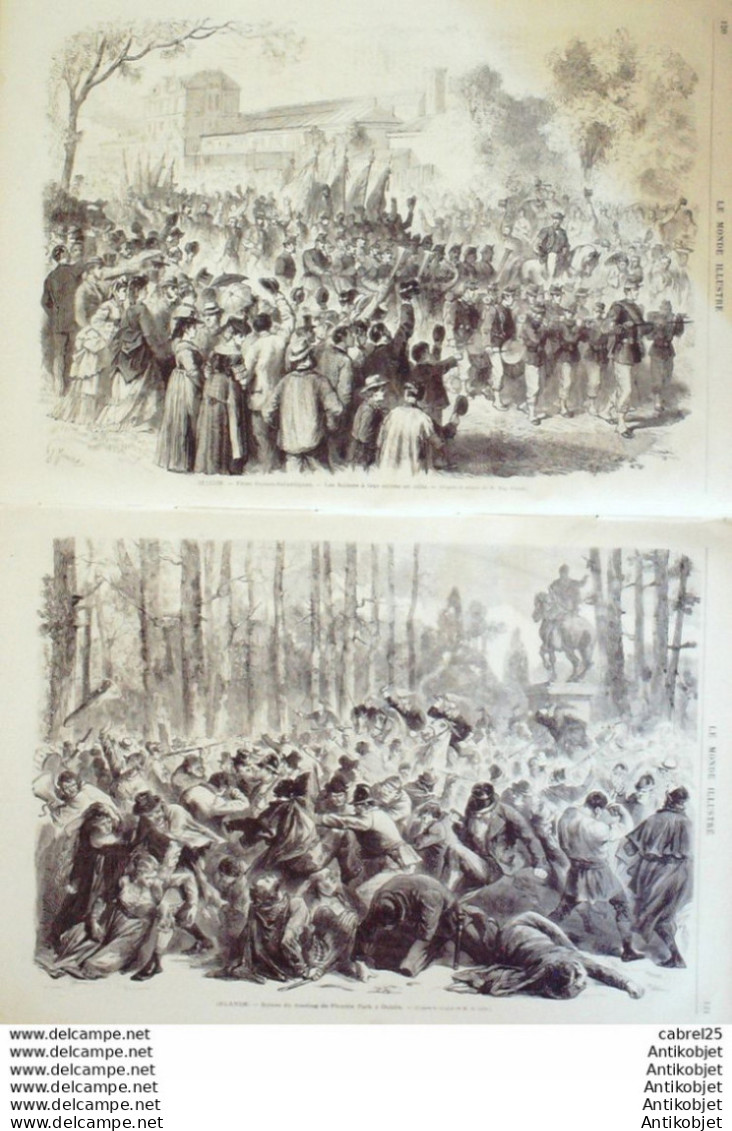 Le Monde Illustré 1871 N°749 Algérie Milanah Djurjura Wissembourg (67) Macon (71) Forbach (57) Irlande Dublin - 1850 - 1899