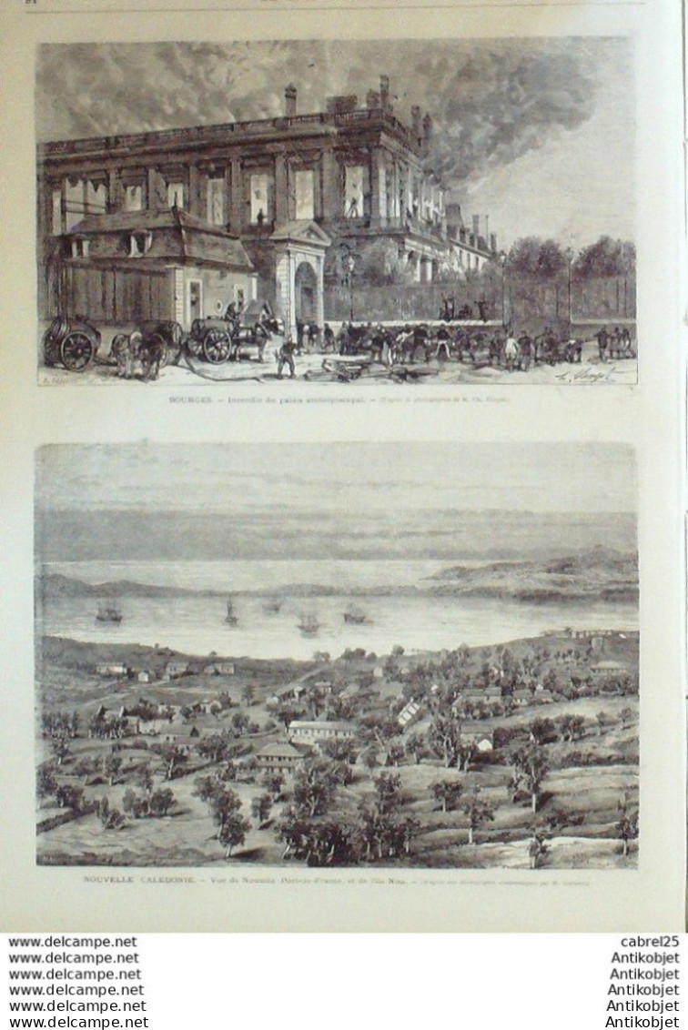 Le Monde Illustré 1871 N°747 Poitiers (86) Forbach (57) Nancy (54) Bourges (18) Nouvelle Caledonie Noumea  - 1850 - 1899