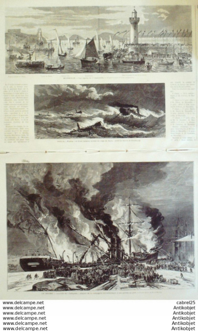 Le Monde Illustré 1871 N°755 St-Cloud (92) Italie Turin Viale Del Re Le Havre (76) Marseille (13) Piétro Faleocapa - 1850 - 1899