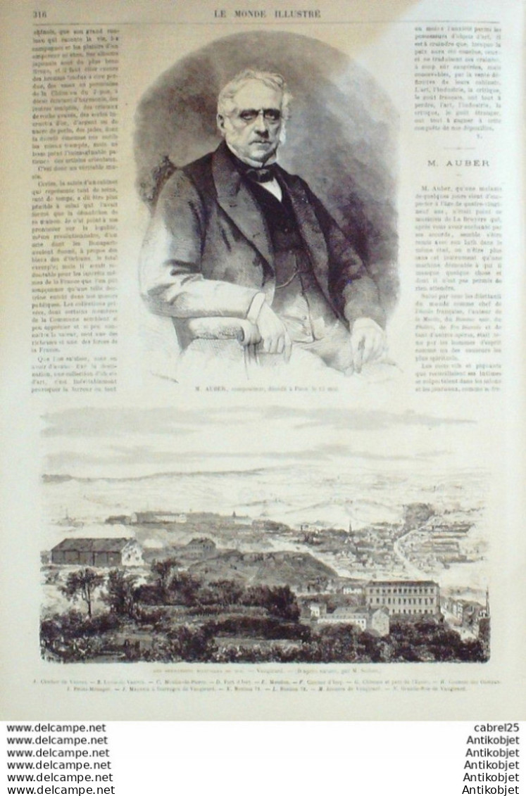 Le Monde Illustré 1871 N°756 Italie Rome Porte Pia Turin Palais Carignan Chantilly (60) Duc D'aumale - 1850 - 1899