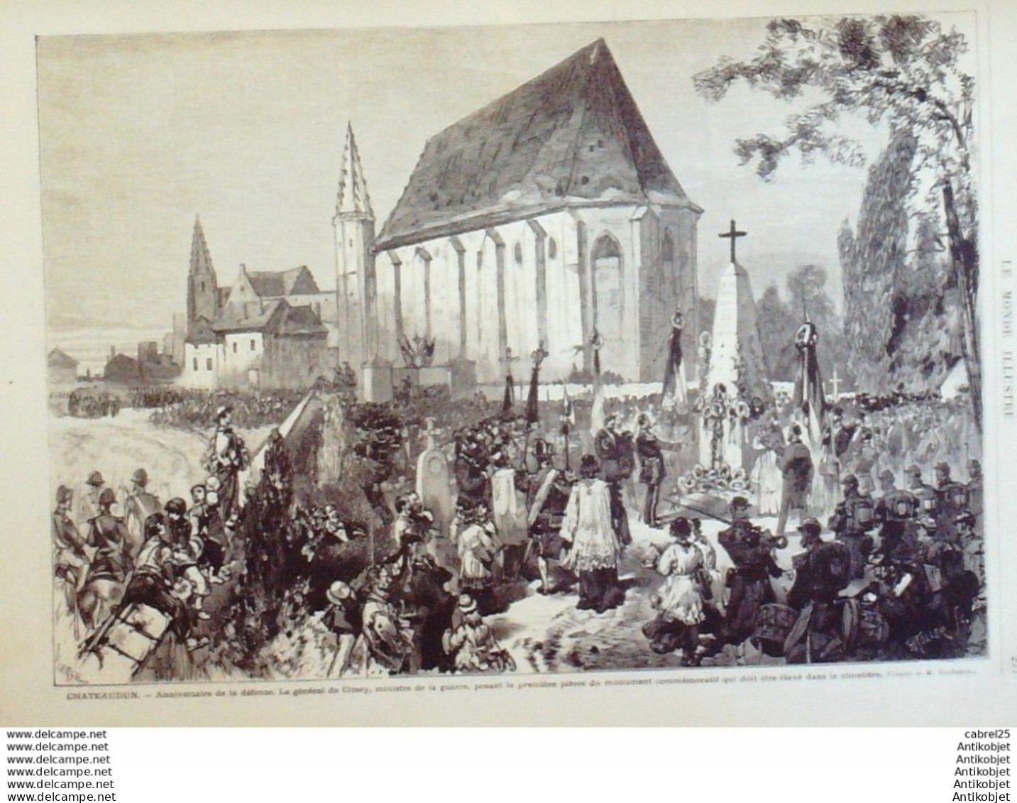 Le Monde Illustré 1871 N°759 Chateaudun (28) Usa Chicago Angleterre Londres Lord Thomas Dakin Burgoyne - 1850 - 1899