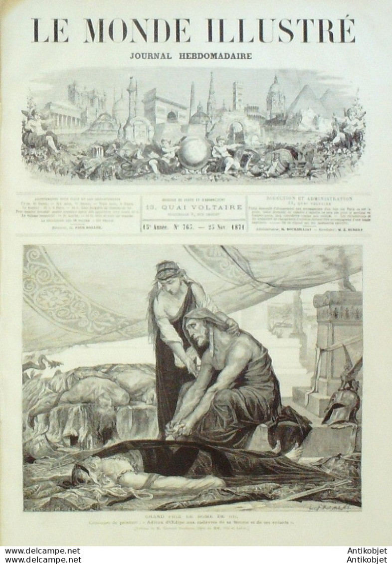 Le Monde Illustré 1871 N°763 Ajaccio (20) Brésil Rio De Janeiro Pauline Viardot Versailles (78) Italie Rome - 1850 - 1899