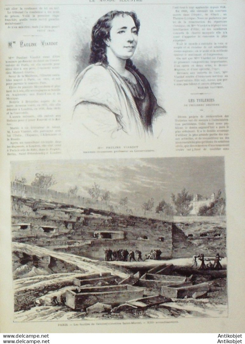 Le Monde Illustré 1871 N°763 Ajaccio (20) Brésil Rio De Janeiro Pauline Viardot Versailles (78) Italie Rome - 1850 - 1899
