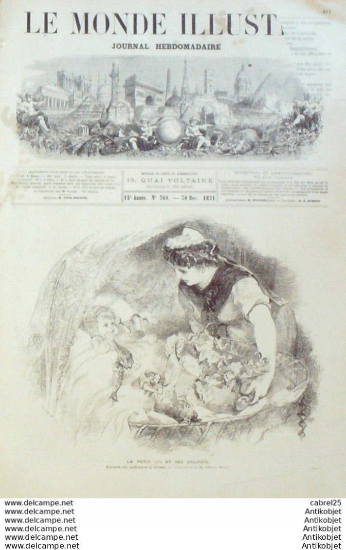 Le Monde Illustré 1871 N°768 Brésil Manzanillo Cuba Ignacio Diaz Angleterre Sandringham Prince De Galles Espagne Madrid - 1850 - 1899