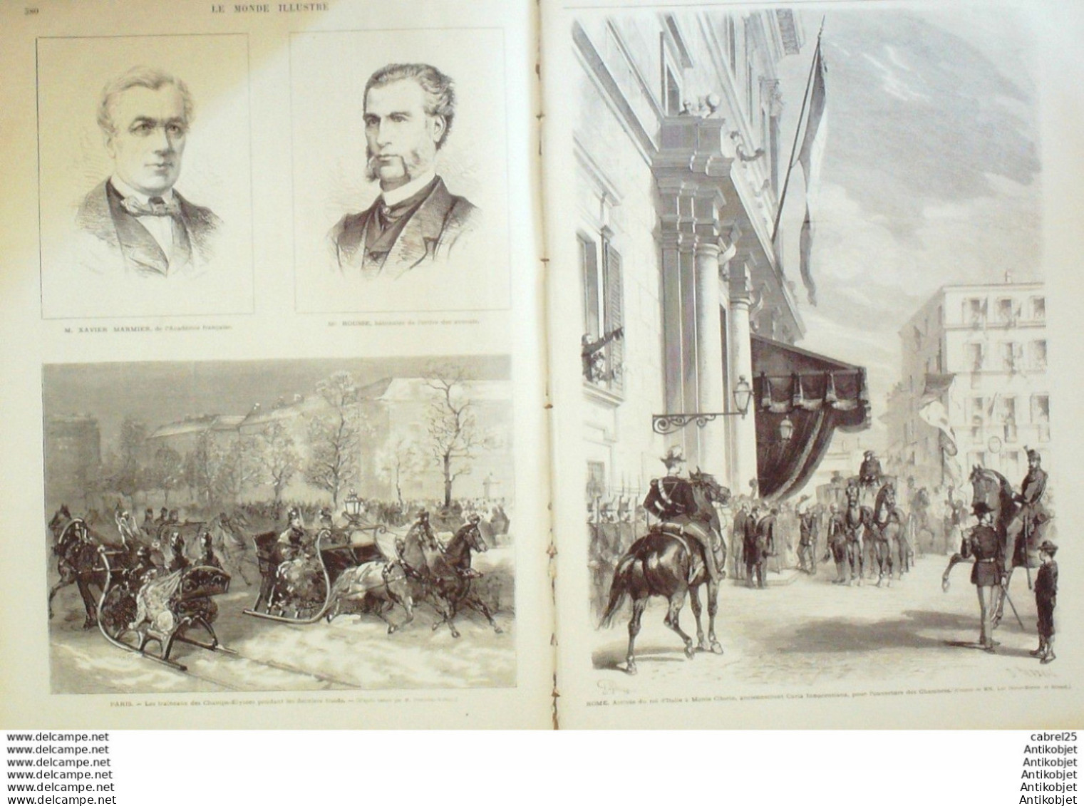 Le Monde Illustré 1871 N°766 Prince De Galles Italie Rome Monte Citorio Plazza Del Popolo Brésil Dom Pedro Ii Alcantara - 1850 - 1899