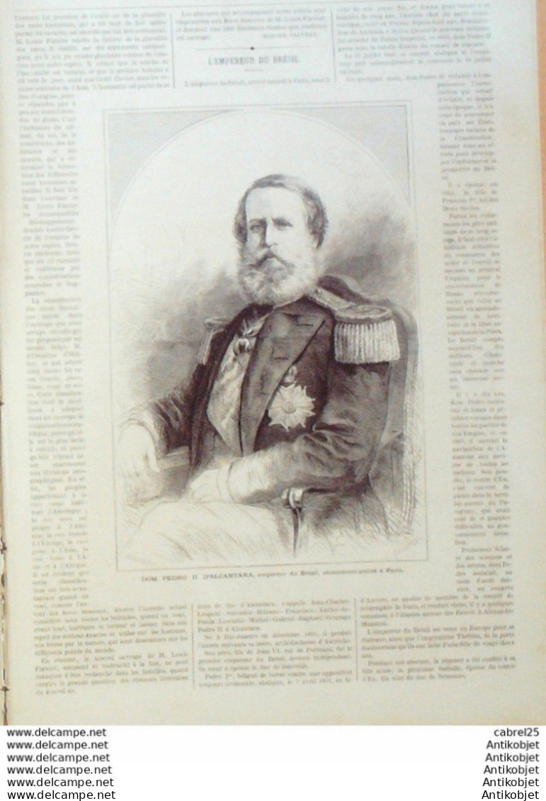 Le Monde Illustré 1871 N°766 Prince De Galles Italie Rome Monte Citorio Plazza Del Popolo Brésil Dom Pedro Ii Alcantara - 1850 - 1899