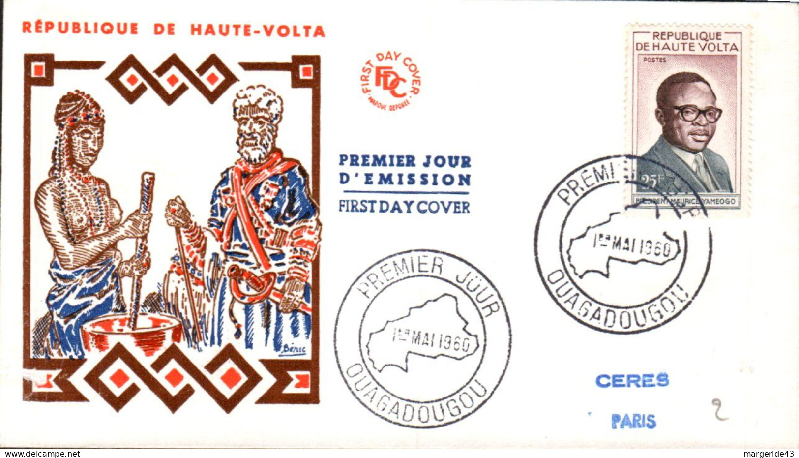 HAUTE VOLTA FDC 1960 INDEPENDANCE - Alto Volta (1958-1984)