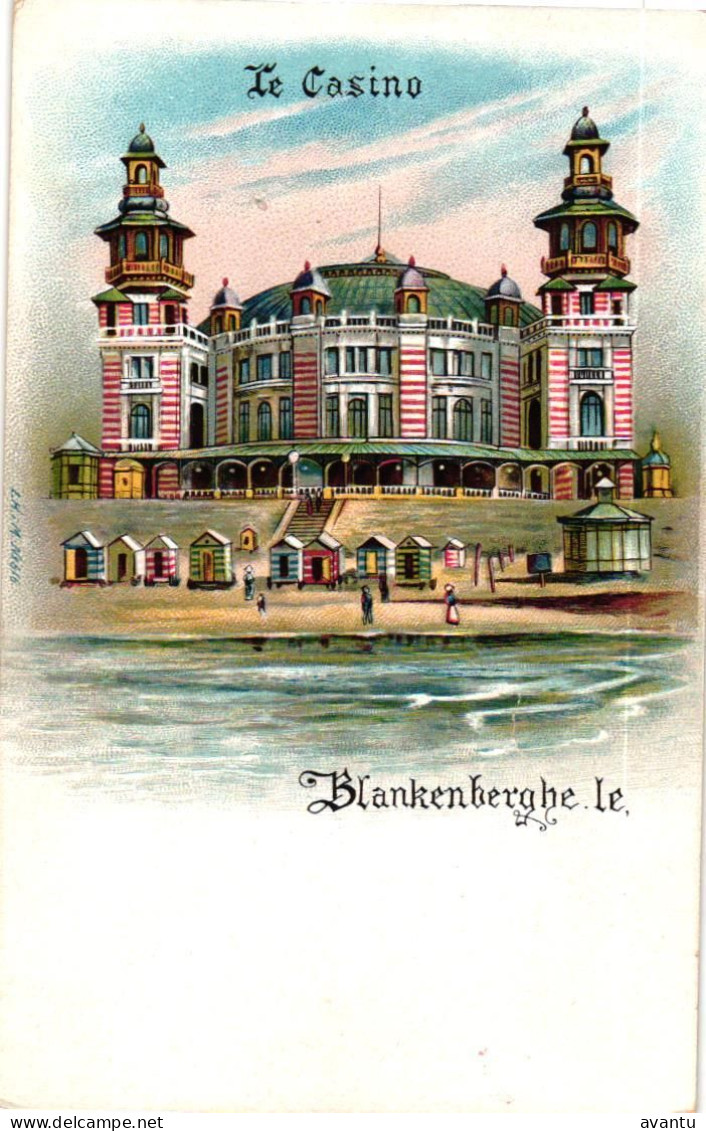 BLANKENBERGE / CASINO  / LITHO KAART - Blankenberge