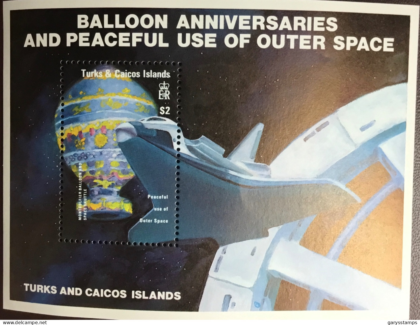 Turks & Caicos 1983 Manned Flight Outer Space Minisheet MNH - Turks E Caicos