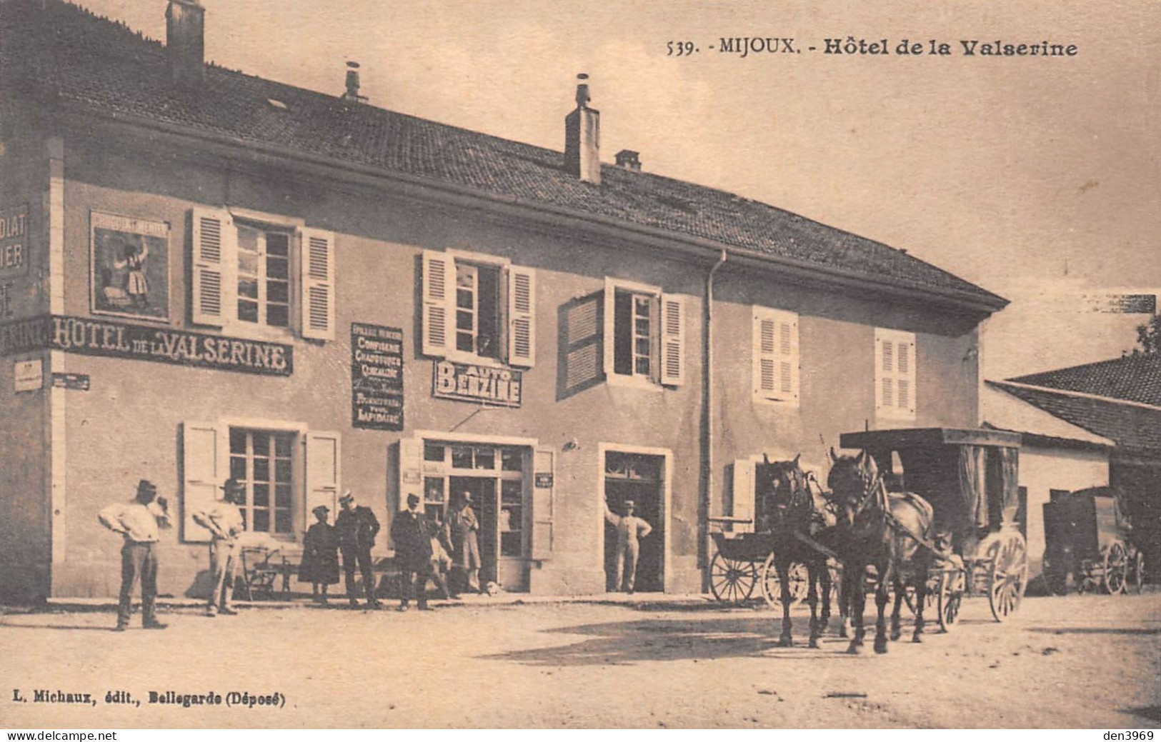MIJOUX (Ain) - Hôtel De La Valserine - Attelage De Cheval - Publicité Auto Benzine - Ohne Zuordnung