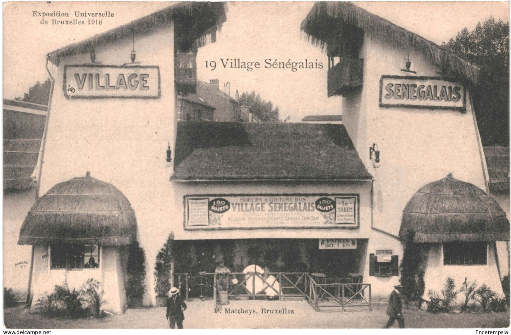 CPA Carte Postale Belgique Bruxelles Exposition De 1910 Village Sénégalais   VM80217 - Expositions Universelles