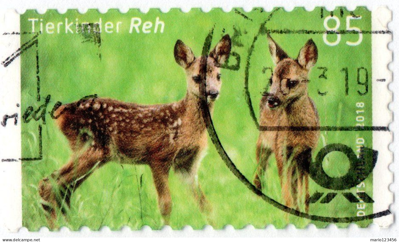 GERMANIA, REPUBBLICA FEDERALE, GERMANY, FAUNA, ANIMALI, 2018, USATI Scott:DE 3017, Yt:DE 3134 - Used Stamps