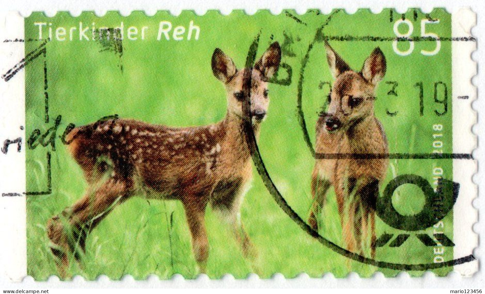 GERMANIA, REPUBBLICA FEDERALE, GERMANY, FAUNA, ANIMALI, 2018, USATI Scott:DE 3017, Yt:DE 3134 - Oblitérés