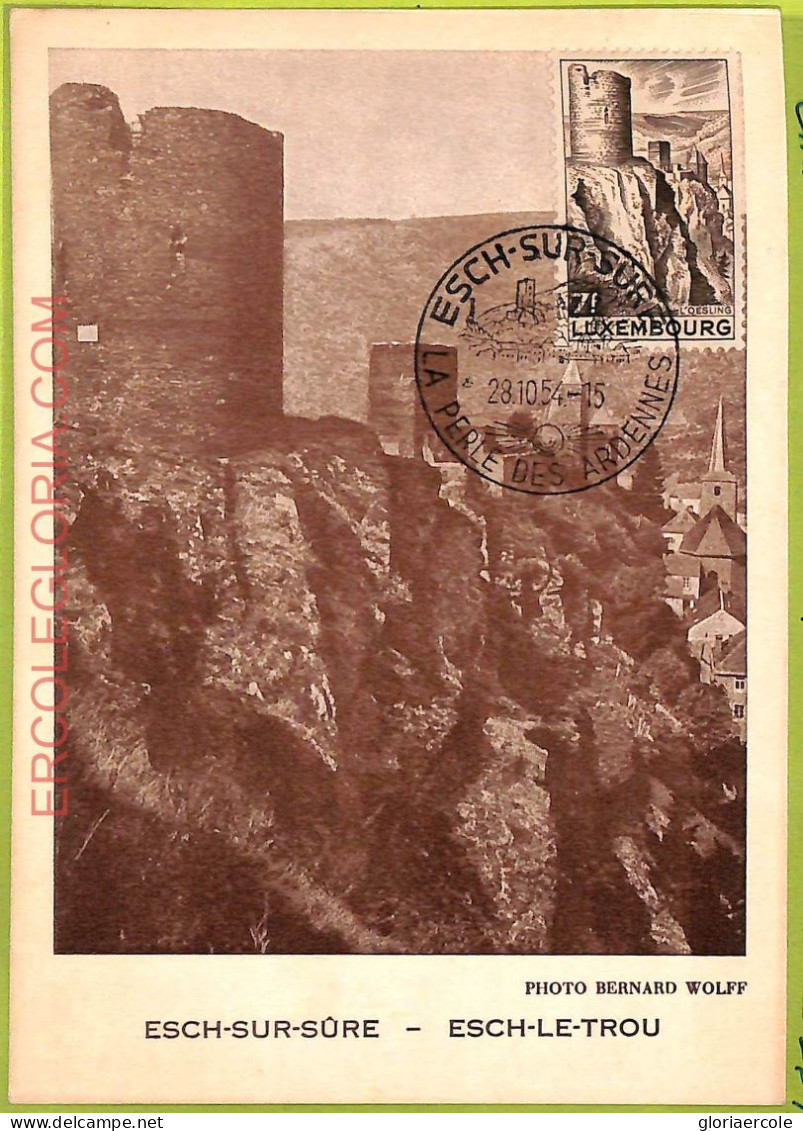 Ad3230 - LUXEMBOURG - Postal History - MAXIMUM CARD -  1954  Architecture - Otros & Sin Clasificación