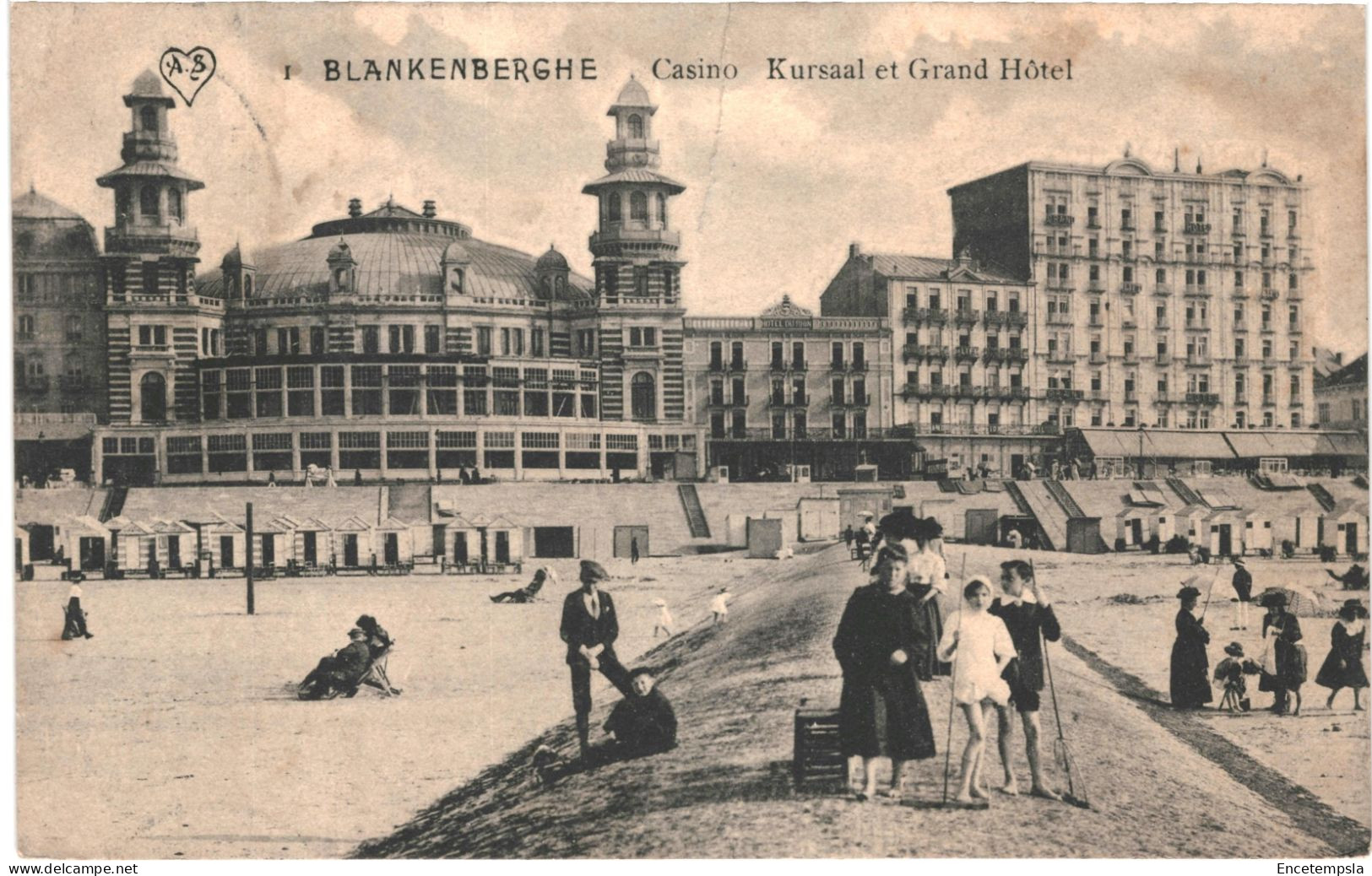 CPA Carte Postale Belgique Blankenberghe Casino Kursaal Et Grand Hôtel 1911  VM80219 - Blankenberge