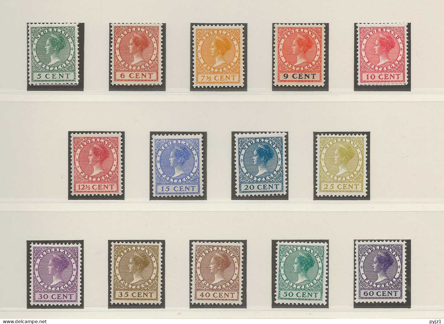 1924 MH/* Nederland NVPH 149-62 No Watermark - Unused Stamps