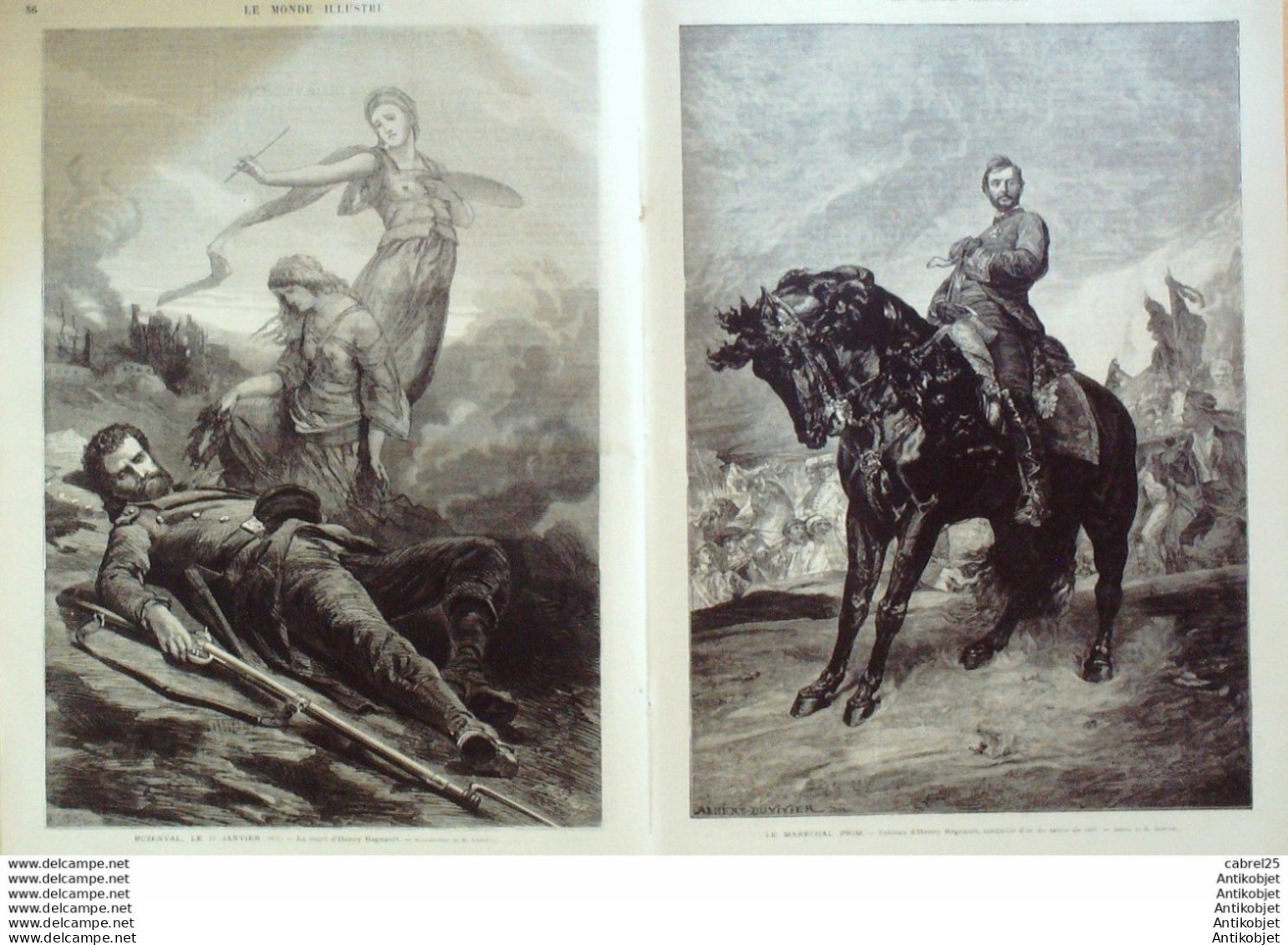 Le Monde Illustré 1872 N°772 Buzenval (92) Bataille Maréchal Prim Henri Regnault Fonderie Thiebault - 1850 - 1899