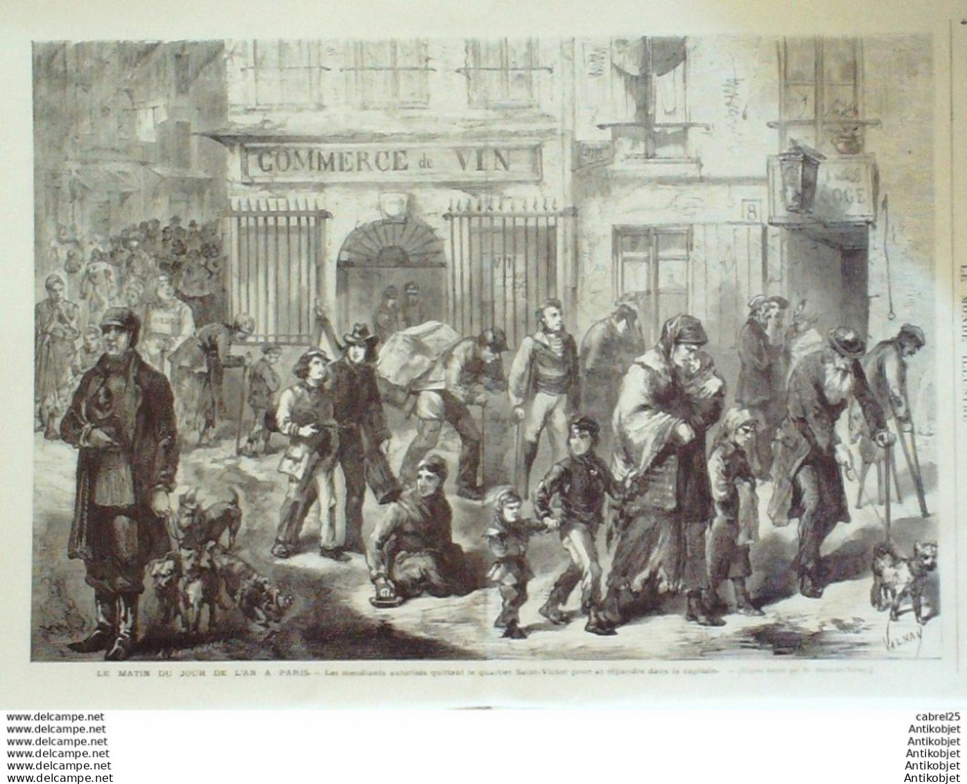 Le Monde Illustré 1872 N°769 Jour De L'an Omnibus Postal Controleur Collin Ronde De Fabrique - 1850 - 1899