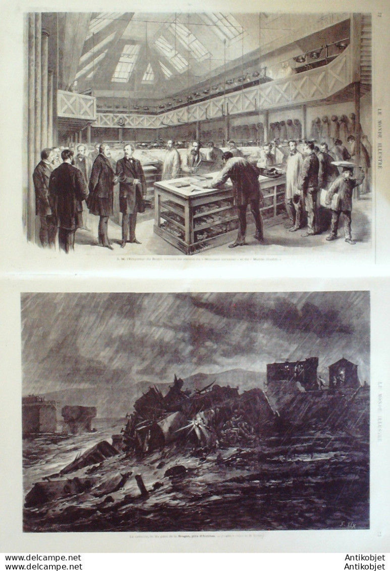 Le Monde Illustré 1872 N°773 Montvilliers Bazeilles (55) Antibes (06) Garoupe Phare St-Maixent (79) - 1850 - 1899