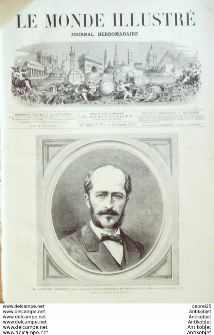 Le Monde Illustré 1872 N°771 Algérie El Ablod Si Kadour Ould Adda Si Kadour Ben Hamza Espagne Madrid - 1850 - 1899