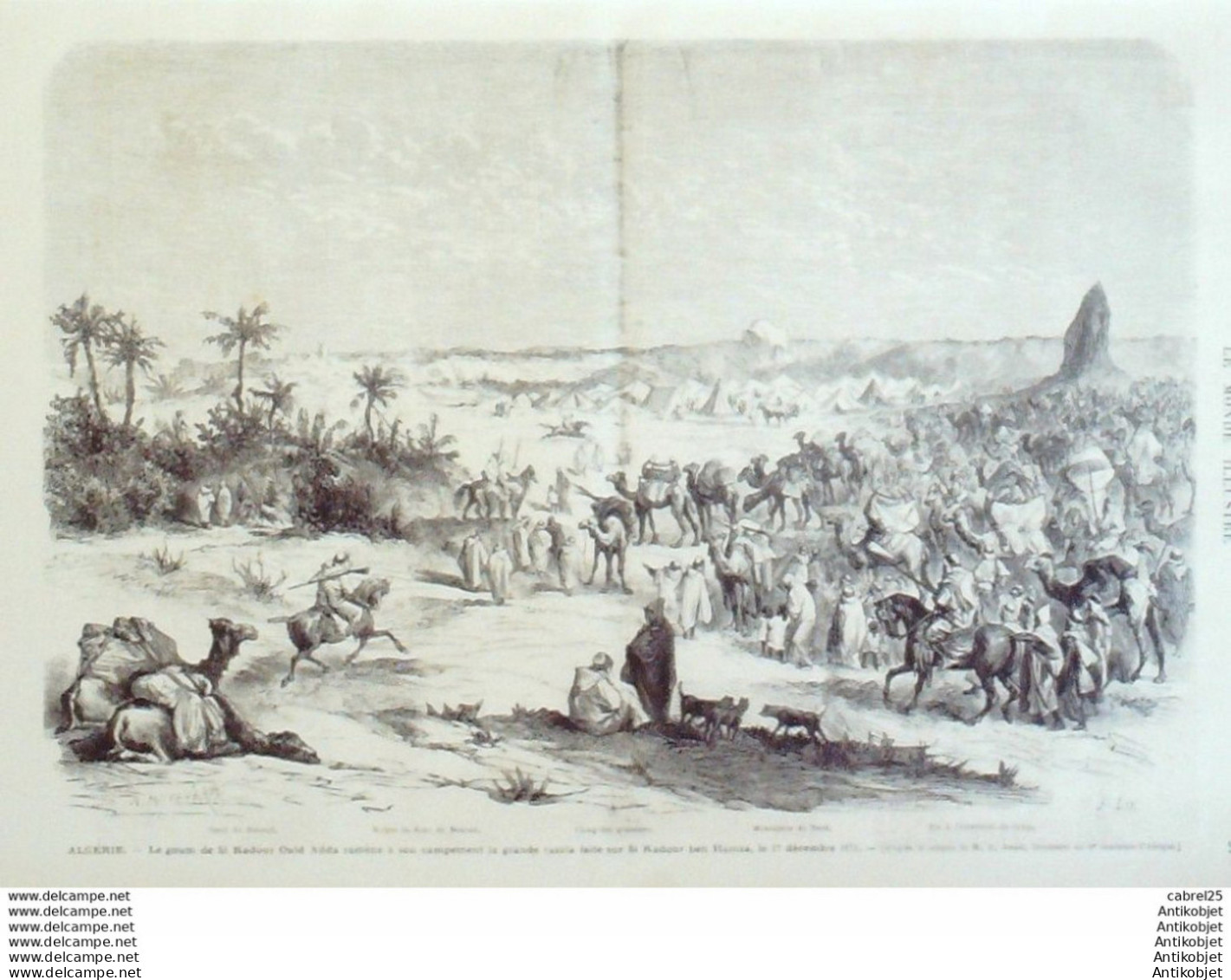 Le Monde Illustré 1872 N°771 Algérie El Ablod Si Kadour Ould Adda Si Kadour Ben Hamza Espagne Madrid - 1850 - 1899