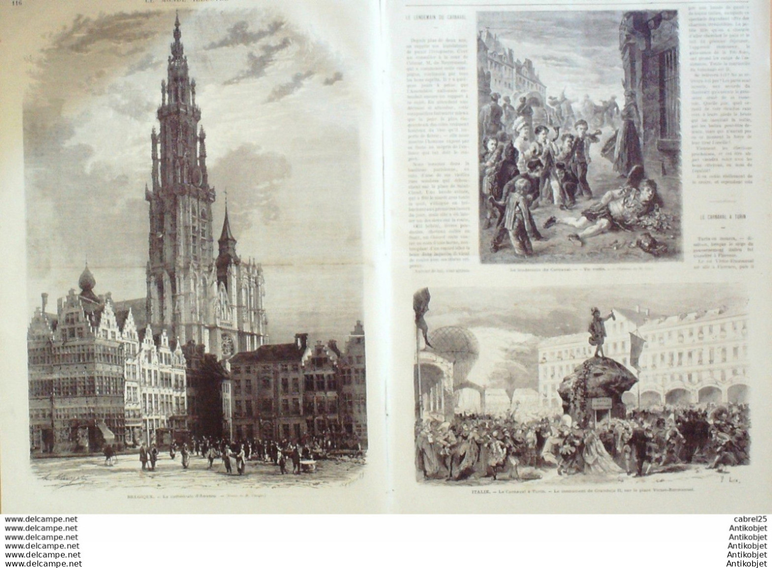 Le Monde Illustré 1872 N°776 Belgique Anvers Italie Turin Venise Inde Minlud Angleterre Trafalgar Square Courneuve - 1850 - 1899