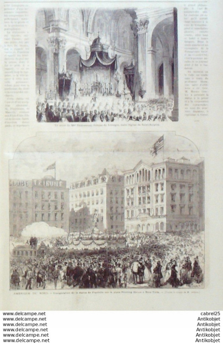 Le Monde Illustré 1872 N°775 Cuba Santa Maria Brésil Rio De Janeiro Limoges (87) Usa New York Printing House - 1850 - 1899