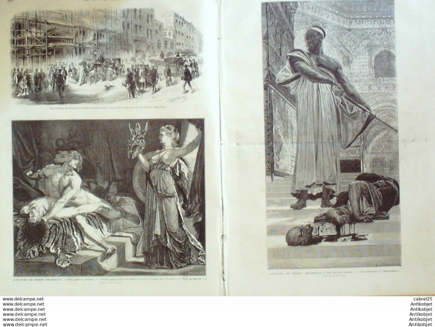 Le Monde Illustré 1872 N°780 Lille (59) Poitiers (87) Augustin Cochin Henry Regnault Alhambra - 1850 - 1899