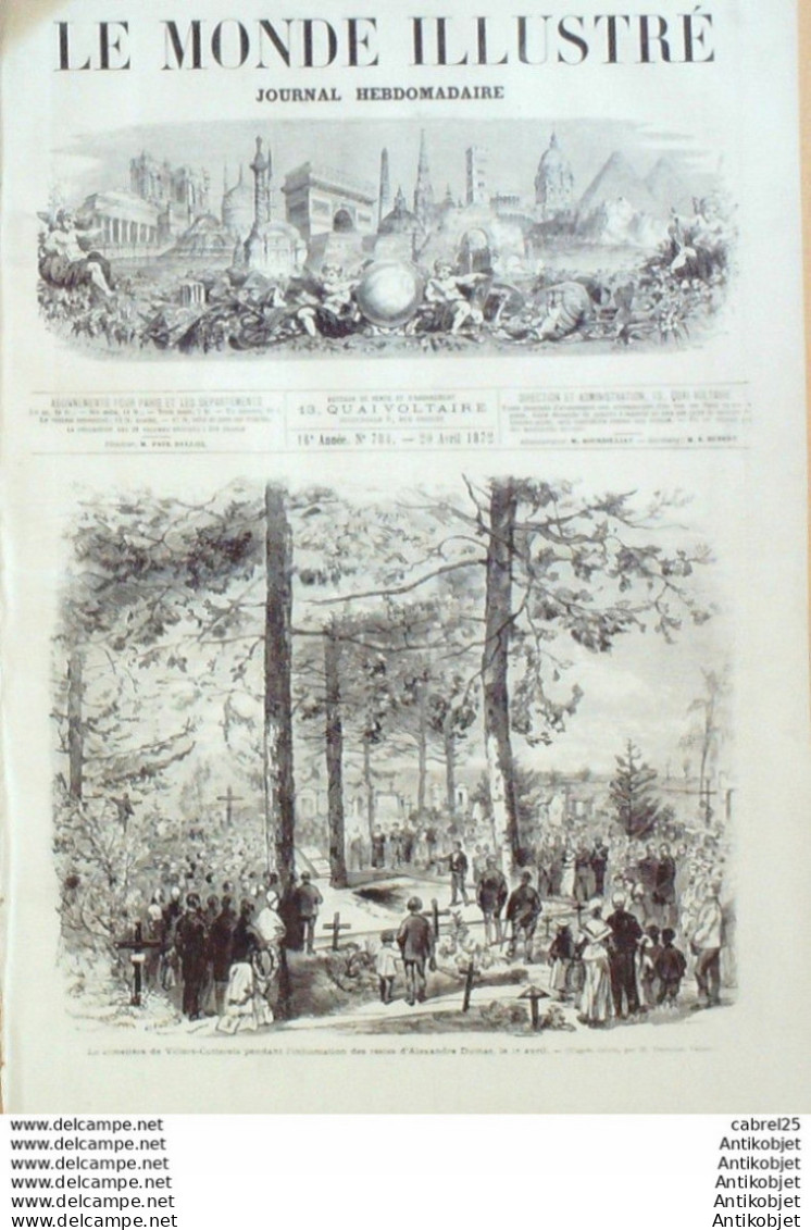 Le Monde Illustré 1872 N°784 Villers-Cotterets (02) Marseille (13) Cap Pinède Algérie Djemmas Pays Bas Rotterdam - 1850 - 1899