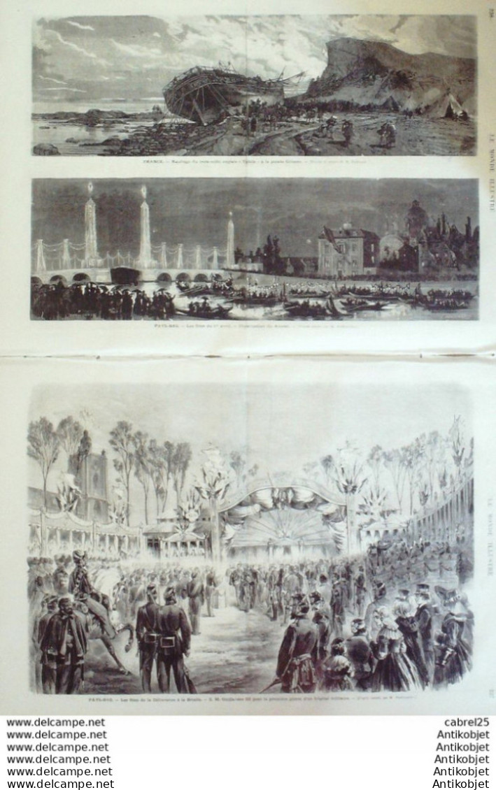 Le Monde Illustré 1872 N°784 Villers-Cotterets (02) Marseille (13) Cap Pinède Algérie Djemmas Pays Bas Rotterdam - 1850 - 1899