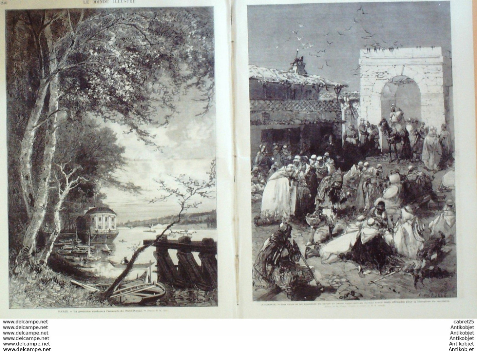 Le Monde Illustré 1872 N°784 Villers-Cotterets (02) Marseille (13) Cap Pinède Algérie Djemmas Pays Bas Rotterdam - 1850 - 1899
