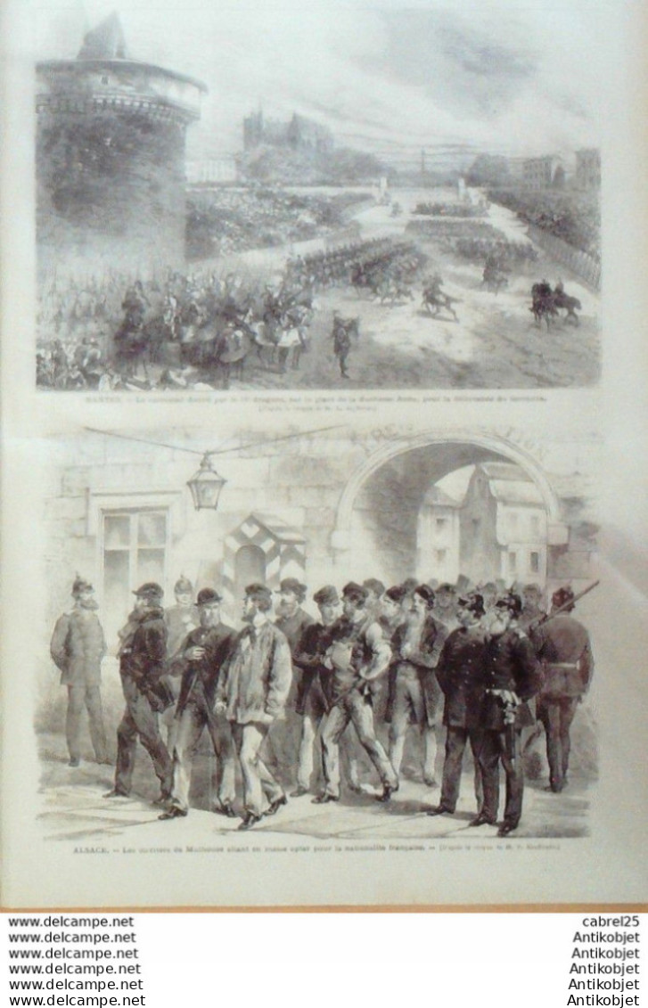 Le Monde Illustré 1872 N°786 Espagne Tarragona Guipuzcoa Algérie Oran Mulhouse (68) Nantes (44) Italie Vesuve - 1850 - 1899
