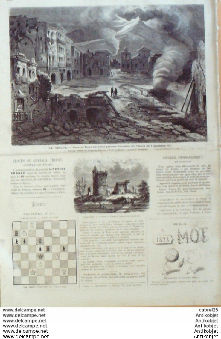 Le Monde Illustré 1872 N°786 Espagne Tarragona Guipuzcoa Algérie Oran Mulhouse (68) Nantes (44) Italie Vesuve - 1850 - 1899