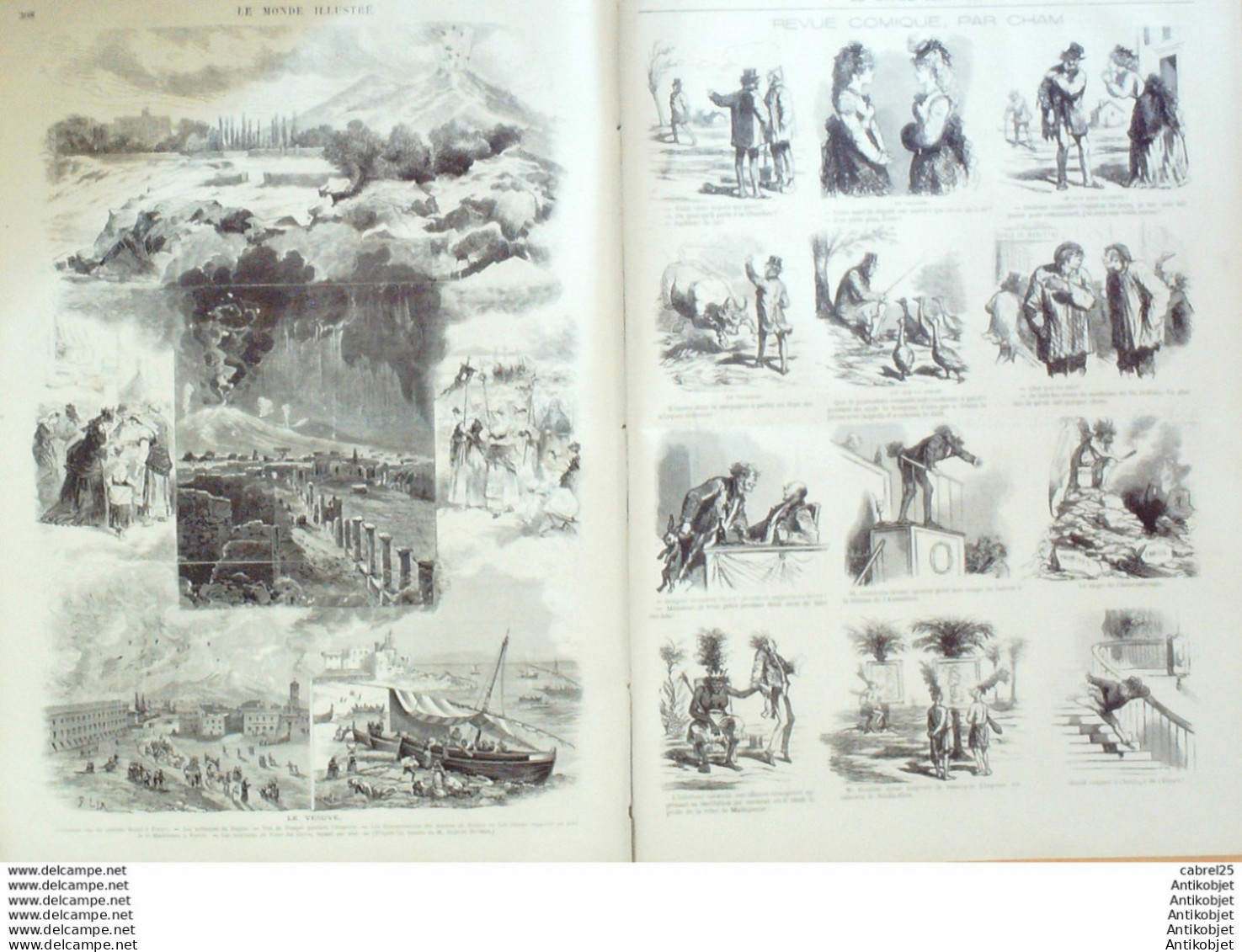 Le Monde Illustré 1872 N°788 Italie Vesuve Naples Pompei Eruption Volcan Espagne Madrid¨Pampelune Peralta  - 1850 - 1899