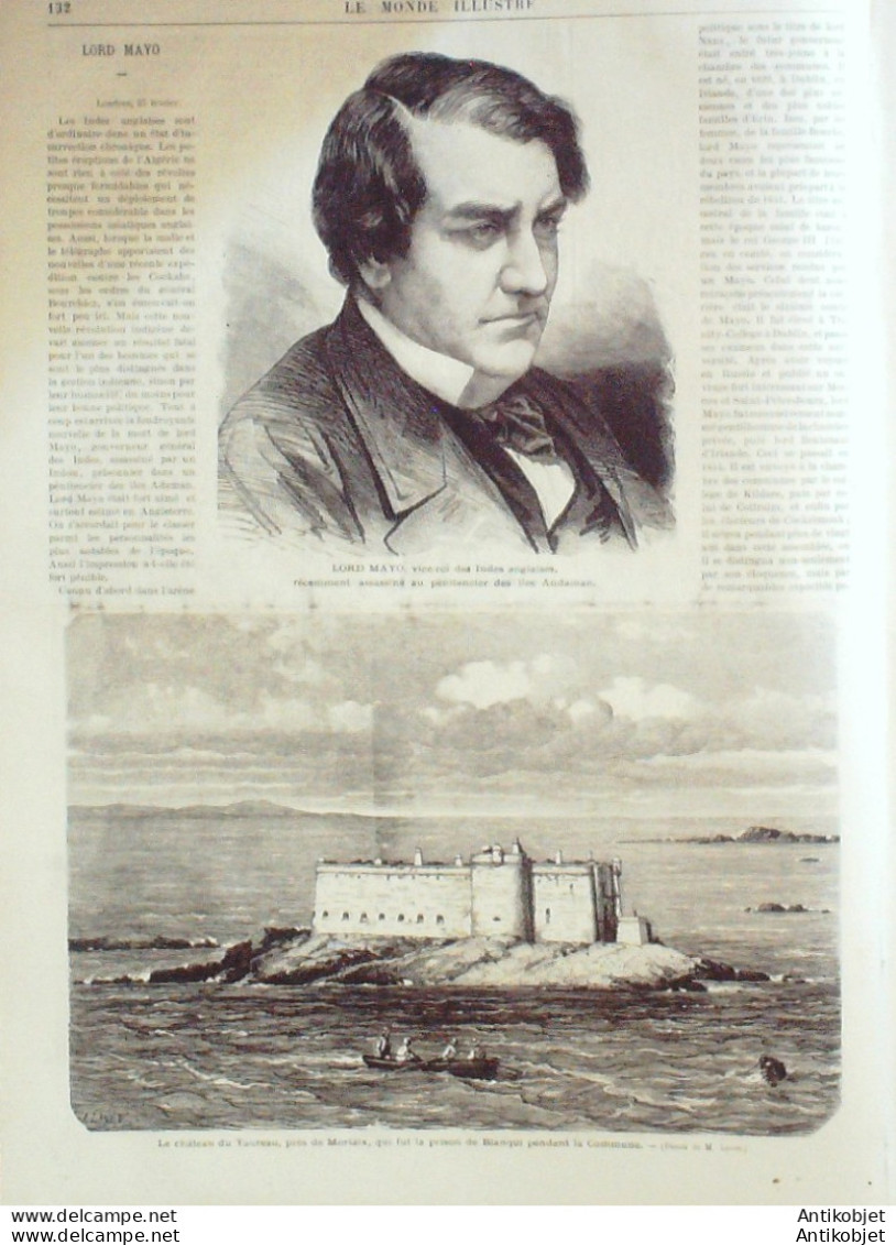 Le Monde Illustré 1872 N°787 Italie Vésuve Phénomènes Volcaniques Espagne Madrid Cortès  - 1850 - 1899