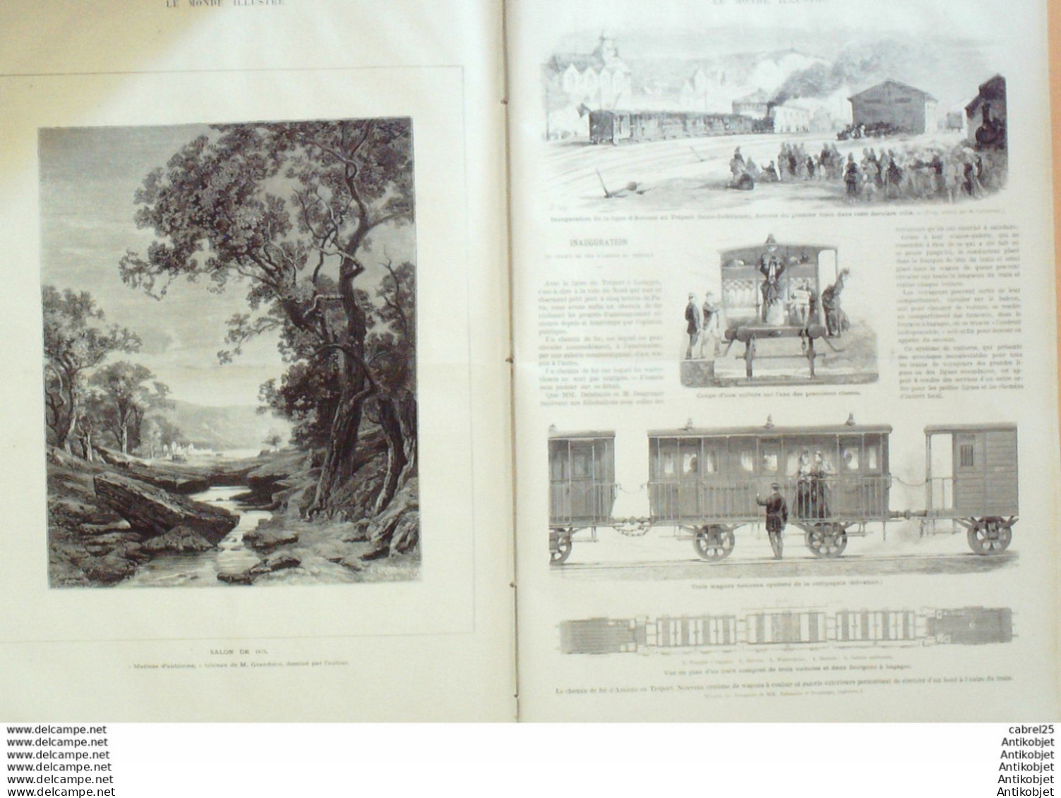 Le Monde Illustré 1872 N°789 Ampiens Treport (80) Brest (29) Espagne Bilbao Sommo Rostro Versailles (78) Aurillac (15) - 1850 - 1899