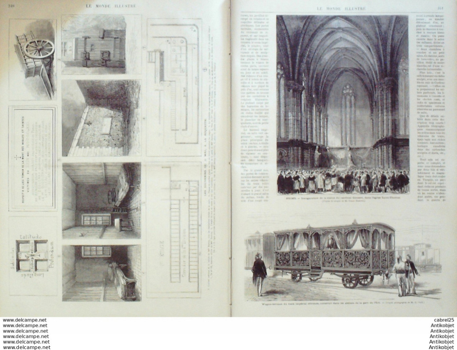Le Monde Illustré 1872 N°790 Toulon (83) Espagne Madrid San Isodro Manaria Bilbao Arras (62) Reims (51) Wagon Terrasse - 1850 - 1899
