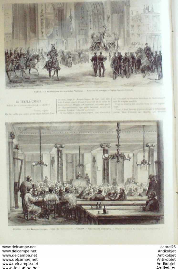 Le Monde Illustré 1872 N°792 Argentine Cordoba Suisse Geneve Espagne Bilbao Onate Maréchal Vaillant - 1850 - 1899