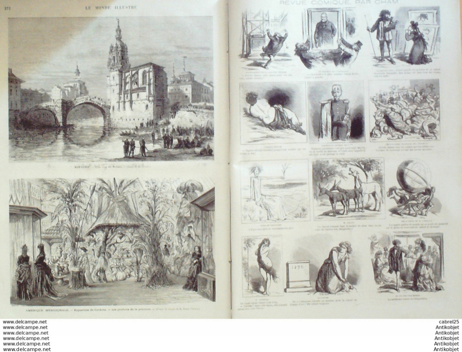 Le Monde Illustré 1872 N°792 Argentine Cordoba Suisse Geneve Espagne Bilbao Onate Maréchal Vaillant - 1850 - 1899