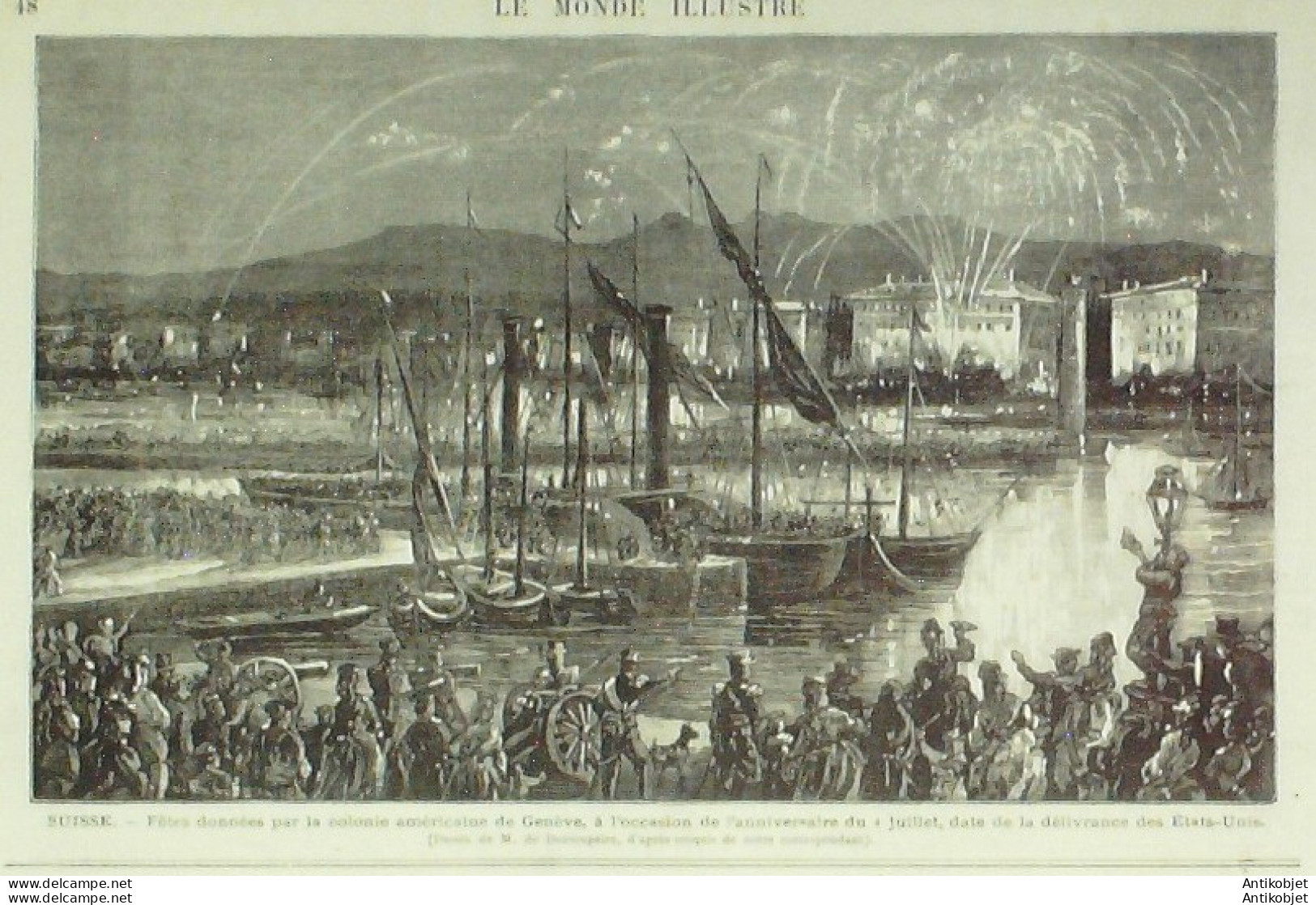 Le Monde Illustré 1872 N°797 Strasbourg (67) Kheil Suisse Genève Algérie Souf Lyon (69)  - 1850 - 1899