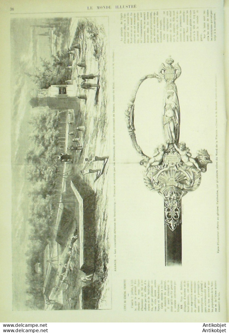 Le Monde Illustré 1872 N°797 Strasbourg (67) Kheil Suisse Genève Algérie Souf Lyon (69)  - 1850 - 1899