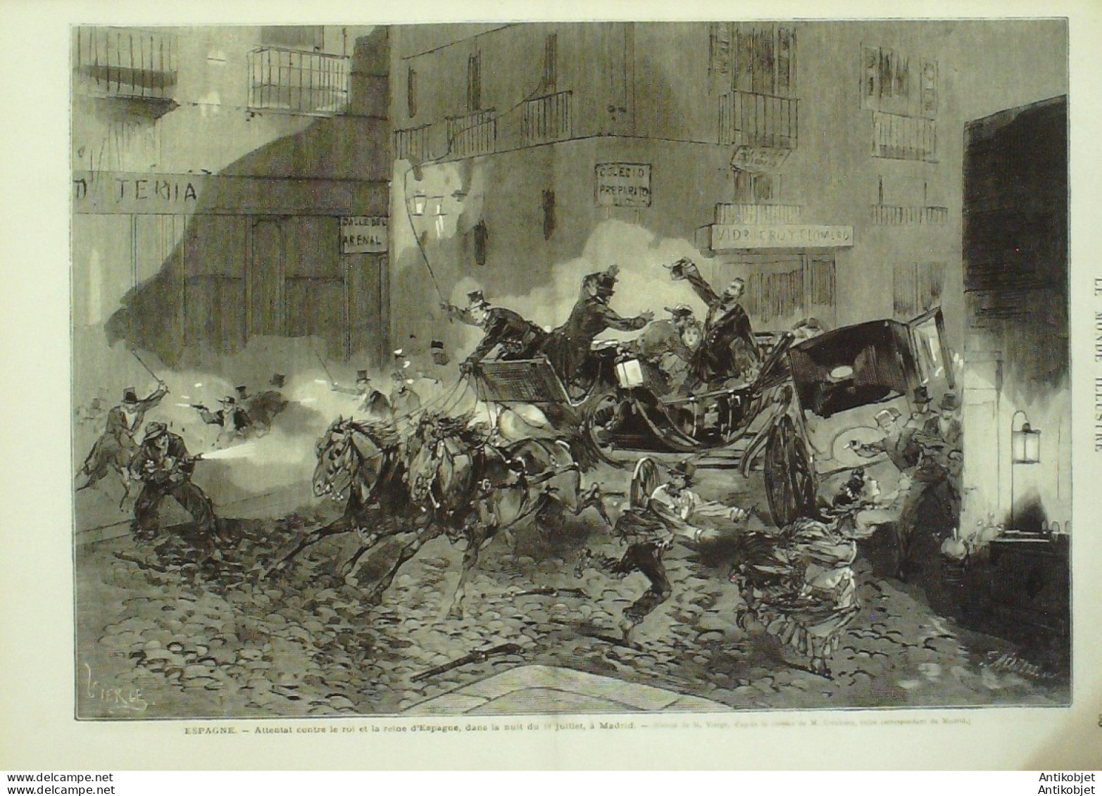 Le Monde Illustré 1872 N°798 Lyon (69) Procès Cremeret De Serres Espagne Madrid Attentat Au Roi Tolède  - 1850 - 1899