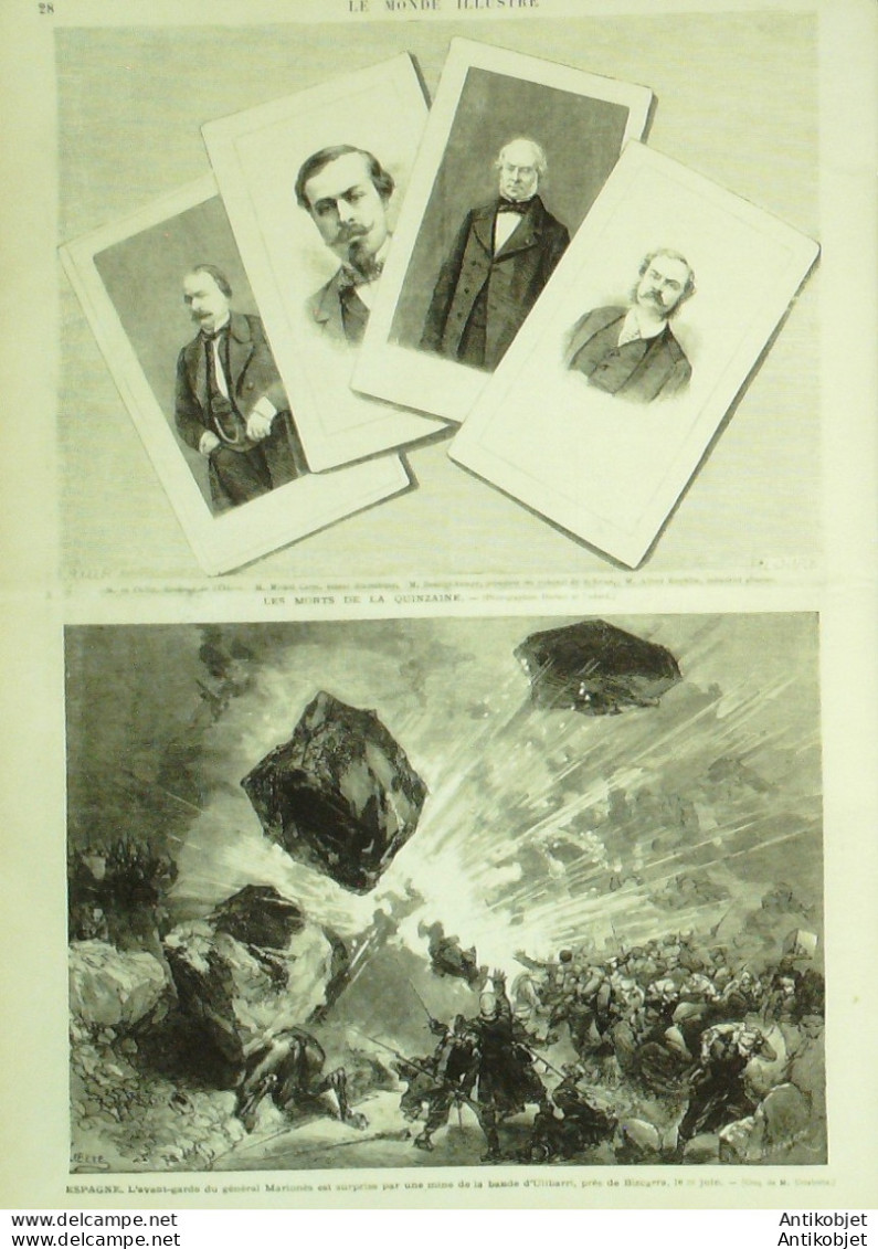 Le Monde Illustré 1872 N°796 Morvan (58) Espagne Bizcarra Ulibarri Strasbourg (67)  - 1850 - 1899